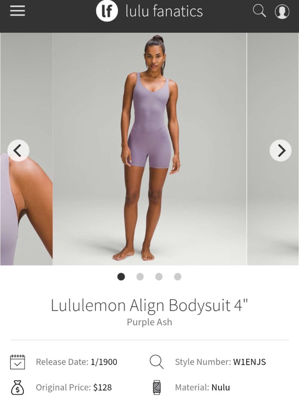 Lululemon align bodysuit lilac 4